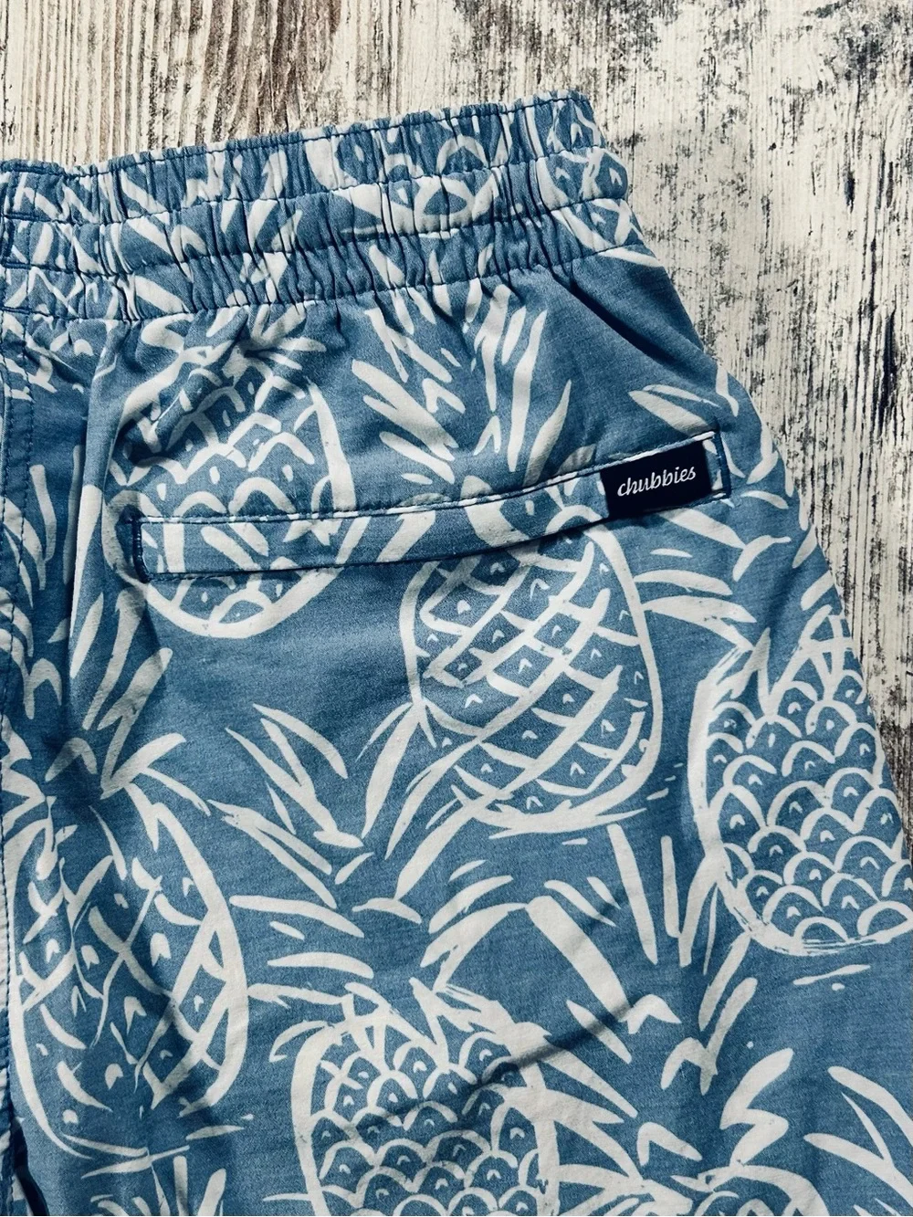 Men’s Chubbies Thigh-Napples Stretch Swim Trunks Blue Small 7” inseam